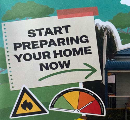 bushfire illustration: start preparing your home early